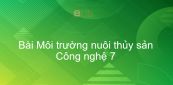 Công nghệ 7 Bài 50: Môi trường nuôi thủy sản