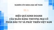 Luận án TS: Hiệu quả kinh doanh của ngân hàng thương mại cổ phần đầu tư và phát triển Việt Nam