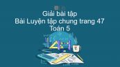 Giải bài tập SGK Toán 5 Bài: Luyện tập chung trang 47