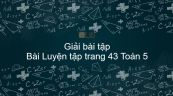 Giải bài tập SGK Toán 5 Bài: Luyện tập trang 43