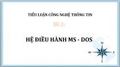 Tiểu luận: Hệ điều hành MS - DOS