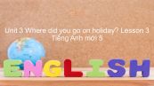 Unit 3 lớp 5: Where did you go on holiday? - Lesson 3