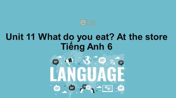 Unit 11 lớp 6: What do you eat?-At the store