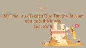 Lịch Sử 8 Bài 28: Trào lưu cải cách Duy Tân ở Việt Nam nửa cuối thế kỉ XIX