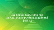 Giải bài tập SGK Sinh 12 Nâng cao Bài 20: Cấu trúc di truyền của quần thể