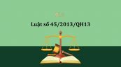Luật đất đai 2013 số 45/2013/QH13
