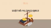 Luật bộ luật dân sự số 91/2015/QH13