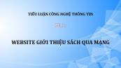 Tiểu luận: Website giới thiệu sách qua mạng