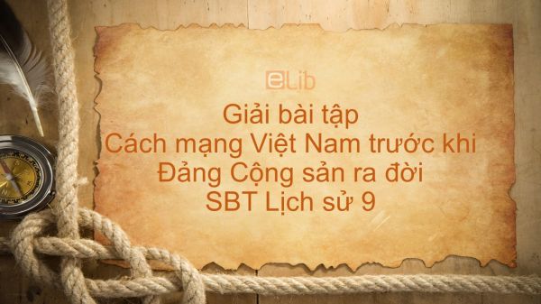 Giải bài tập SBT Lịch Sử 9 Bài 17: Cách mạng Việt Nam trước khi Đảng Cộng sản ra đời