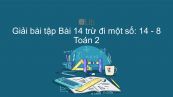 Giải bài tập SGK Toán 2 Bài: 14 trừ đi một số 14 - 8