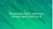 Sinh học 8 Bài 65: Đại dịch AIDS - thảm hoạ của loài người