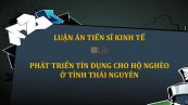 Luận án TS: Phát triển tín dụng cho hộ nghèo ở tỉnh Thái Nguyên