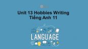 Unit 13 lớp 11: Hobbies-Writing