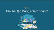Giải bài tập SGK Toán 2 Bài: Bảng chia 3