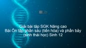 Giải bài tập SGK Sinh 12 Nâng cao Bài 65: Ôn tập phần sáu (tiến hóa) và phần bảy (sinh thái học)