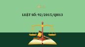 Luật tố tụng dân sự số 92/2015/QH13