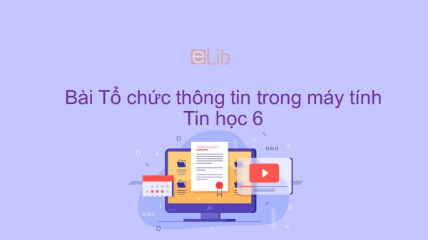 Tin học 6 Chương 3 Bài 11:  Tổ chức thông tin trong máy tính