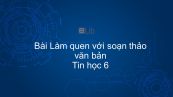 Tin học 6 Chương 4 Bài 13: Làm quen với soạn thảo văn bản