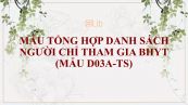 Tổng hợp danh sách người chỉ tham gia BHYT