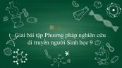 Giải bài tập SGK Sinh học 9 Bài 28: Phương pháp nghiên cứu di truyền người
