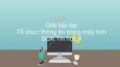 Giải bài tập SGK Tin học 6 Bài 11: Tổ chức thông tin trong máy tính