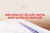 Đăng ký cấp giấy chứng nhận quyền sử dụng đất