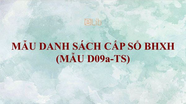 Mẫu D09a-TS: Danh sách cấp sổ BHXH