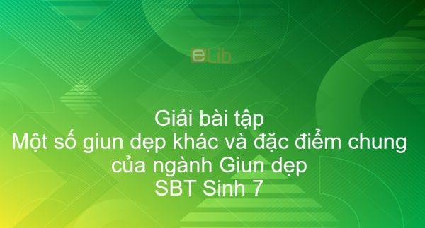 Giải SBT Sinh 7 Bài 12: Một số giun dẹp khác và đặc điểm chung của ngành Giun dẹp