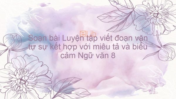 Soạn bài Luyện tập viết đoạn văn tự sự két hợp với miêu tả và biểu cảm Ngữ văn 8 siêu ngắn