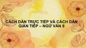 Cách dẫn trực tiếp và cách dẫn gián tiếp Ngữ văn 9