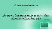 Đồ án: Xây dựng ứng dụng quản lý quy trình giảng dạy của giảng viên