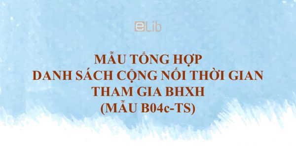 Mẫu B04c-TS: Tổng hợp Danh sách cộng nối thời gian tham gia BHXH
