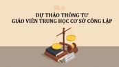 Dự thảo thông tư về bổ nhiệm, xếp lương giáo viên trung học phổ thông công lập