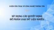 Luận văn ThS: Sử dụng cây quyết định để phân loại dữ liệu nhiễu