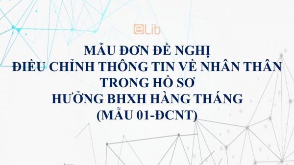 Mẫu 01-ĐCNT: Đơn đề nghị điều chỉnh thông tin về nhân thân trong hồ sơ hưởng BHXH hàng tháng