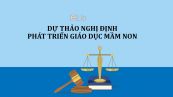 Dự thảo 2 về quy định chính sách phát triển giáo dục mầm non