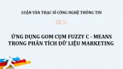 Luận văn ThS: Ứng dụng gom cụm Fuzzy C - Means trong phân tích dữ liệu marketing