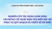 Luận án TS: Nghiên cứu tác dụng giảm sóng của rừng cây ngập mặn ven biển bắc bộ phục vụ quy hoạch và thiết kế đê biển
