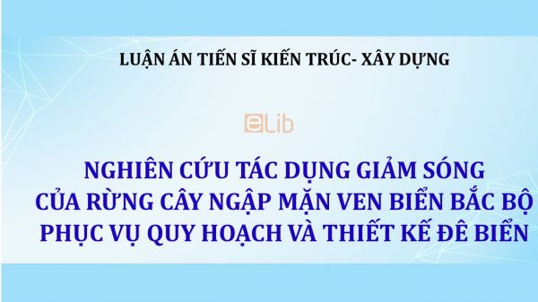 Luận án TS: Nghiên cứu tác dụng giảm sóng của rừng cây ngập mặn ven biển bắc bộ phục vụ quy hoạch và thiết kế đê biển