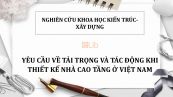NCKH: Yêu cầu về tải trọng và tác động khi thiết kế nhà cao tầng ở Việt Nam
