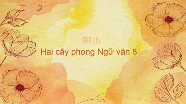 Soạn bài Hai cây phong Ngữ văn 8 tóm tắt