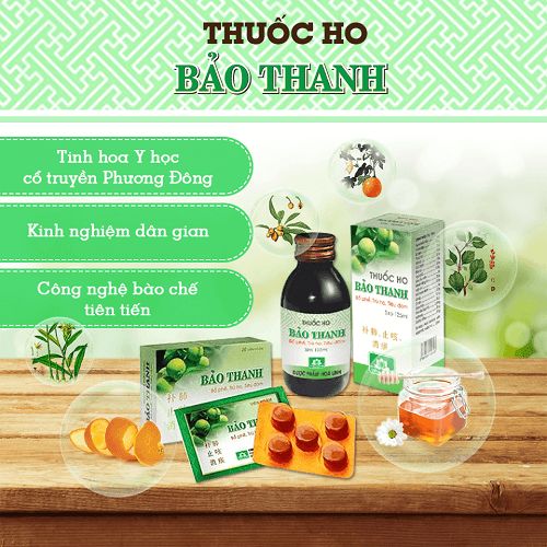 Thuốc ho Bảo Thanh cho trẻ em - Điều trị ho gió, ho do nhiễm lạnh, cảm lạnh cho trẻ