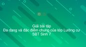 Giải SBT Sinh 7 Bài 37: Đa dạng và đặc điểm chung của lớp Lưỡng cư