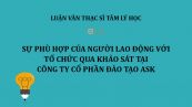 Luận văn ThS: Sự phù hợp của người lao động với tổ chức qua khảo sát tại Công ty cổ phần Đào tạo ASK