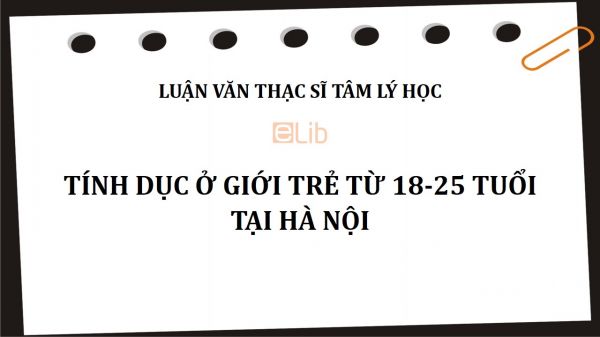 Luận văn ThS: Tính dục ở giới trẻ từ 18-25 tuổi tại Hà Nội