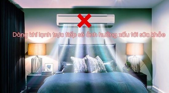 Những vị trí không nên lắp đặt máy lạnh trong phòng