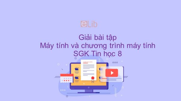 Giải bài tập SGK Tin học 8 Bài 1: Máy tính và chương trình máy tính