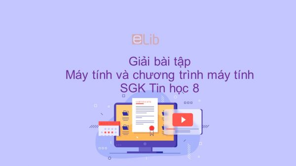 Giải bài tập SGK Tin học 8 Bài 1: Máy tính và chương trình máy tính