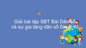Giải bài tập SBT Địa lí 10 Bài 22: Dân số và sự gia tăng dân số