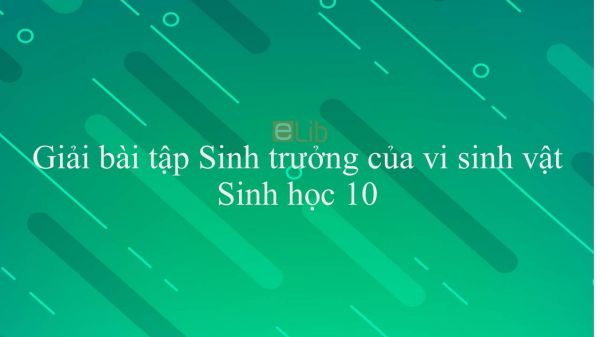 Giải bài tập SGK Sinh học 10 Bài 25: Sinh trưởng của vi sinh vật